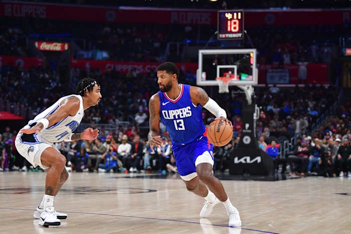 Paul George scored 27 points in a win against the Orlando Magic. 